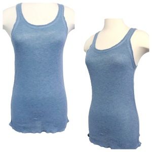 Inhabit Soft Cotton Sweater Tank Blue L
